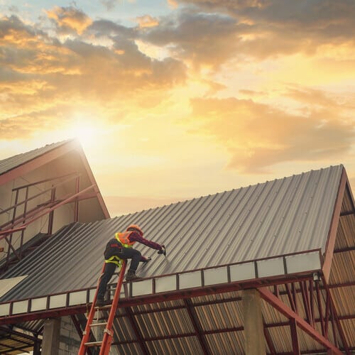 metal roofing on business