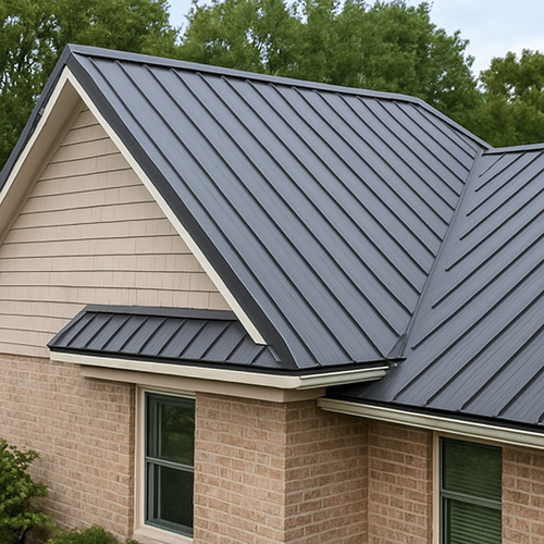 A metal roof